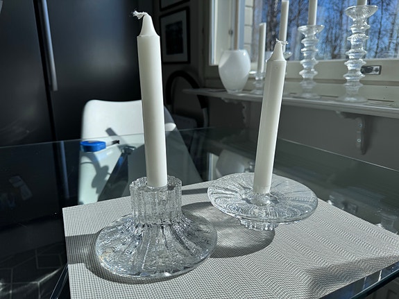 Iittala Bolero Timo Sarpaneva kynttilänjalat  2kpl