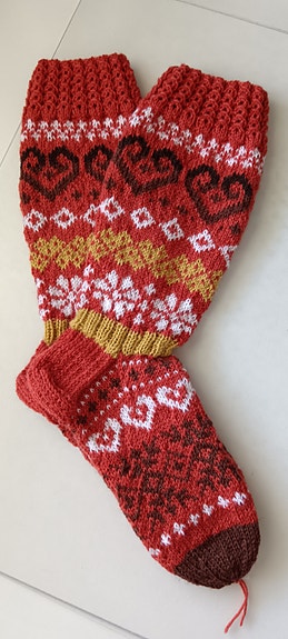 Kirjoneule villasukat 39-40