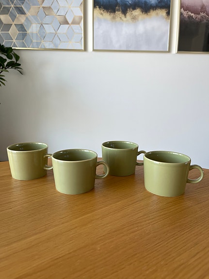 Iittala, Teema, kahvikupit 4kpl, oliivinvihreä