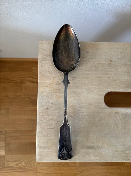 Vintage alpakka iso lusikka