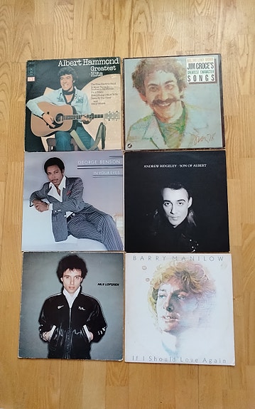 Ulkomaisten mies laulajien LP levyjä 1970-1990 luvuilta EX