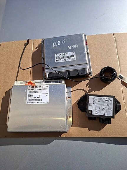 W168 A-sarjan yhteensopivat ohjausyksiköt ECU, ABS, ajonesto