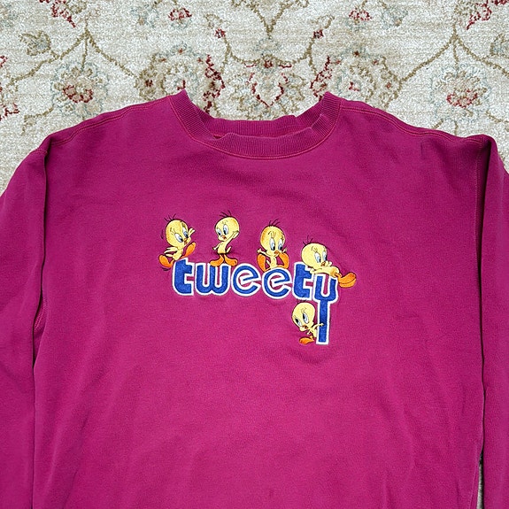 Vintage Warner Bros Looney Tunes Tweety collegepaita