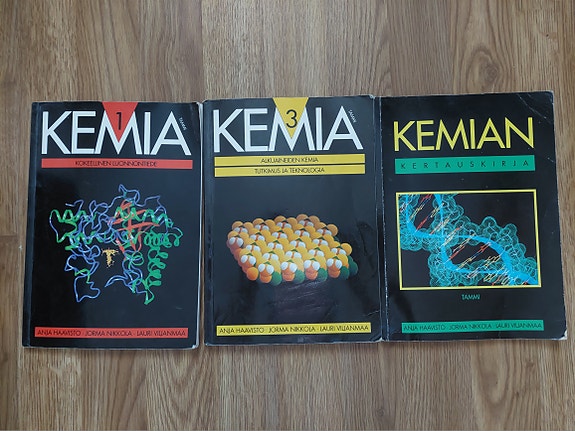 3kpl Kemian oppikirjoja