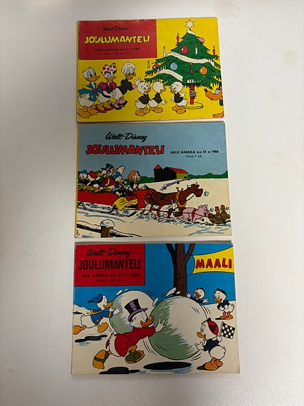 Aku Ankka Joulumanteli 1965, 1966 ja 1969