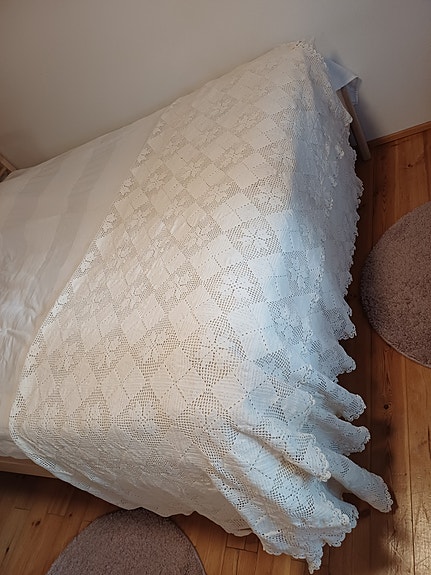 Virkattu sängynpeitto