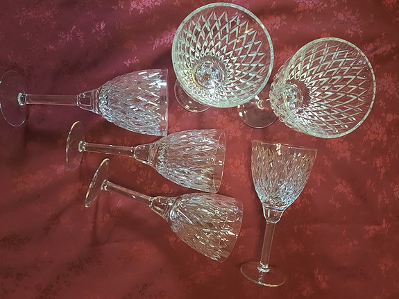 Kristalliset viinilasit, 6 kappaletta