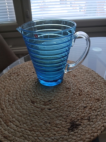Iittala kaadin sininen lasi
