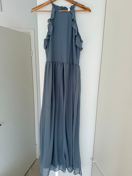 H&M ilta- tai juhlapuku mekko 36 sininen polyesteri