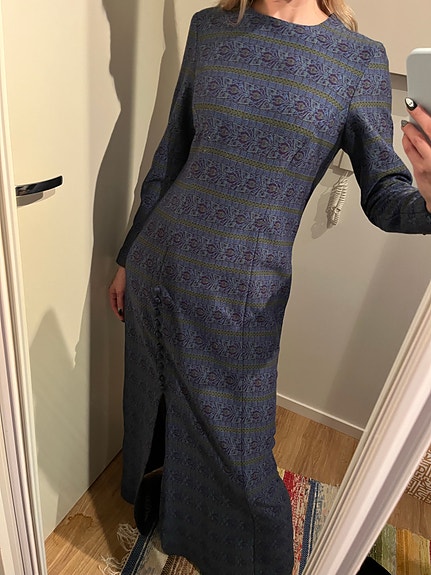 Kokopitkä vintagemekko maximekko xs s 34 36