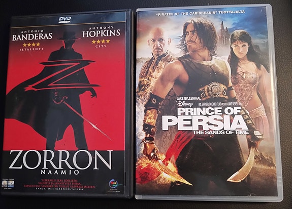 Zorron naamio ja Prince of Persia: The Sands of Time, DVD-elokuvat