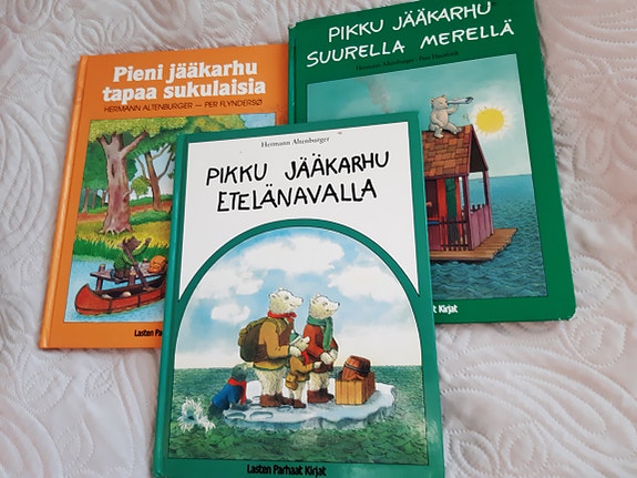 Pikku jääkarhu -kirjasarja lastenkirjat 3 kpl