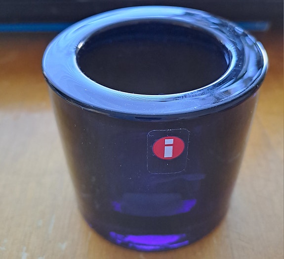 Iittala kivi kynttilälyhty sininen