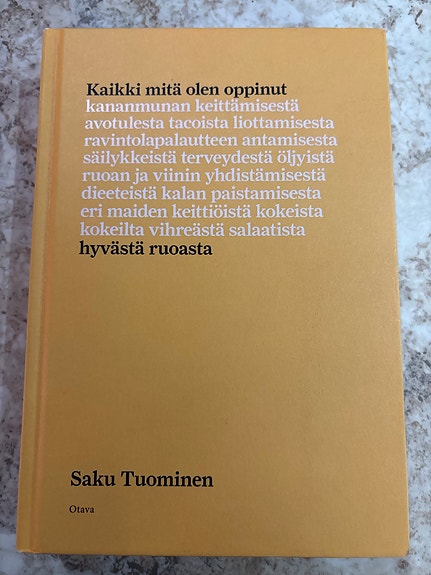 Saku Tuominen Kaikki mitä olen oppinut hyvästä ruoasta