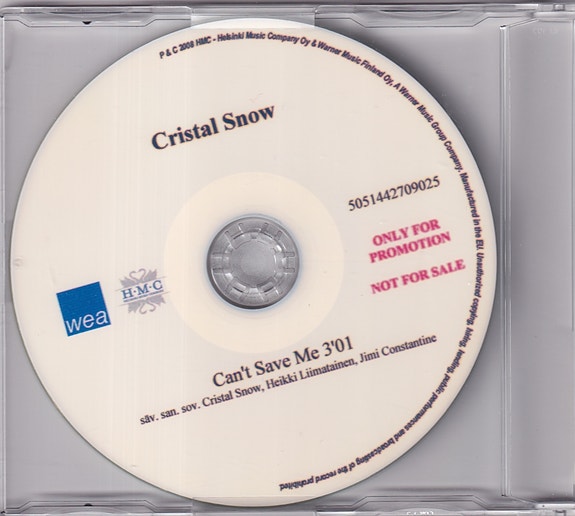 Cristal Snow - Can't Save Me (CDr, Single, Promo)