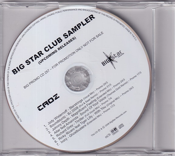 Various - Big Star Club Sampler (Upcoming Releases) (CD, Promo)