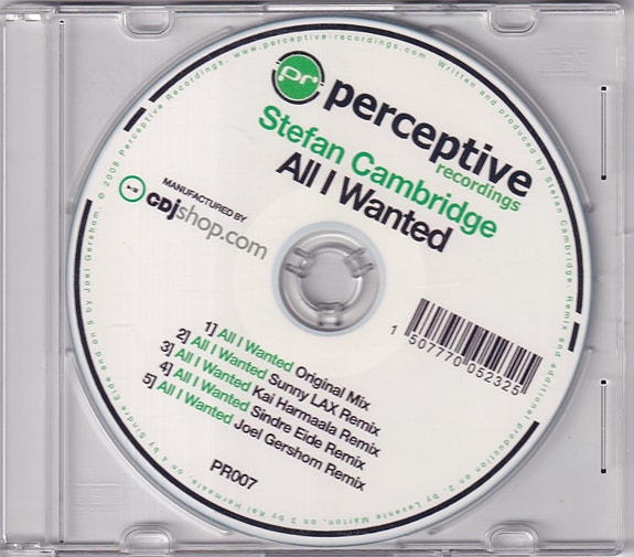 Stefan Cambridge - All I Wanted (CDr, Single)
