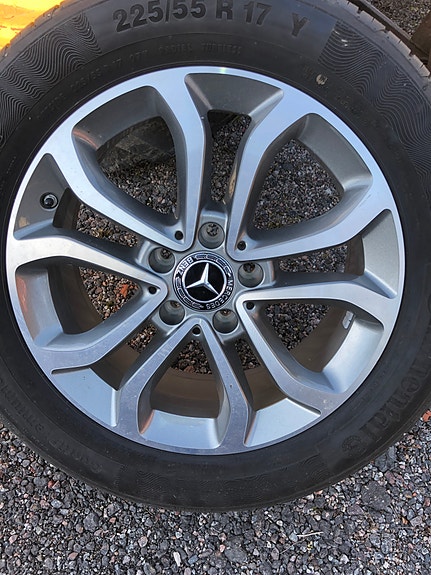MB OEM alut 5x112 TPMS Conti kesä 225/55-17 uudet h750e
