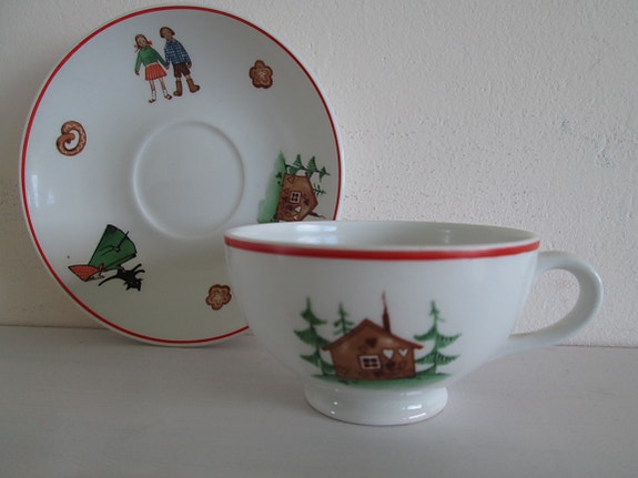 Arabia lasten kahvikuppi Hannu ja Kerttu