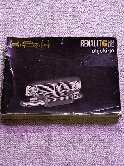 Renault 6 ohjekirjat