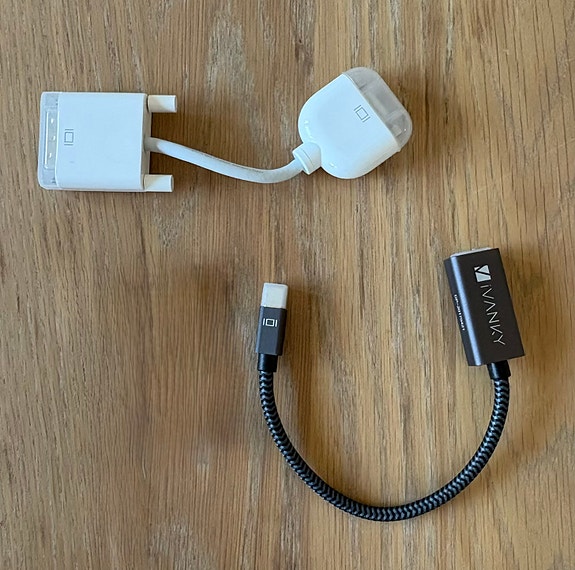 Apple DVI to VGA + Ivanky MiniDP to HDMI