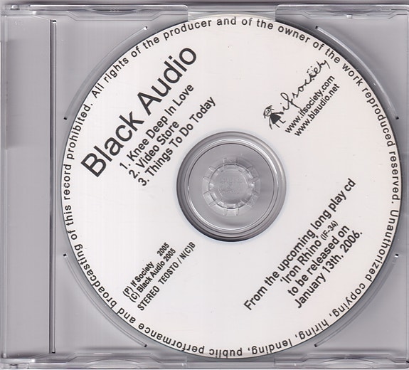 Black Audio - Iron Rhino (CDr, Album, Promo, Smplr)