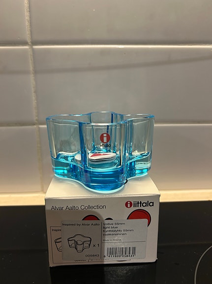 Iittala Aalto kynttilälyhty vaaleansininen