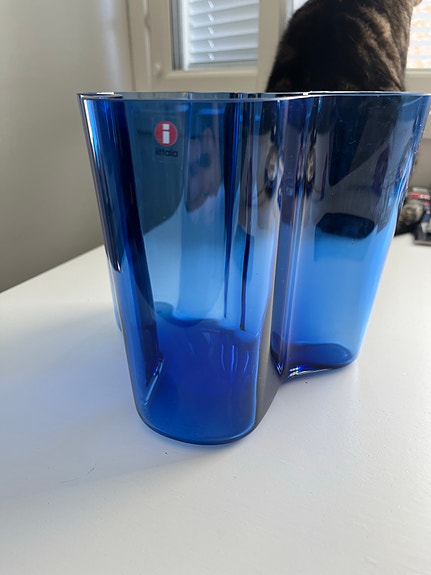 Iittala Aalto maljakko sininen 160mm
