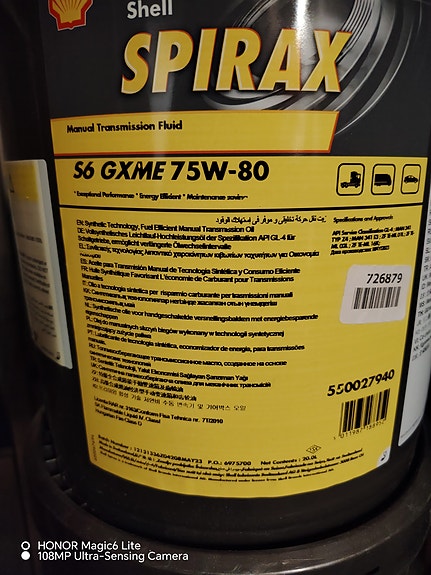 Shell Spirax S6 GXME 75W-80 manuaalivaihteistoöljy (VOLVO I-SHIFT)
