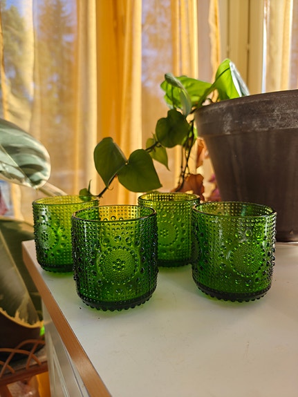 Riihimäen lasi grapponia juomalasi x 4