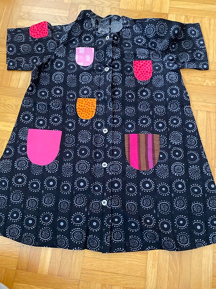Marimekko Iloinen lasten jakku mekko koko 116-122 kirjava puuvilla tytöt
