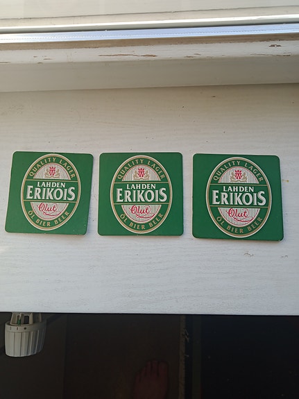 Lahden erikois olut tuopinalunen 3kpl. 9x9cm.