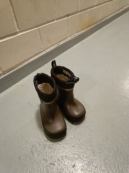 Lasten vuorelliset kumisaappaat koko 22