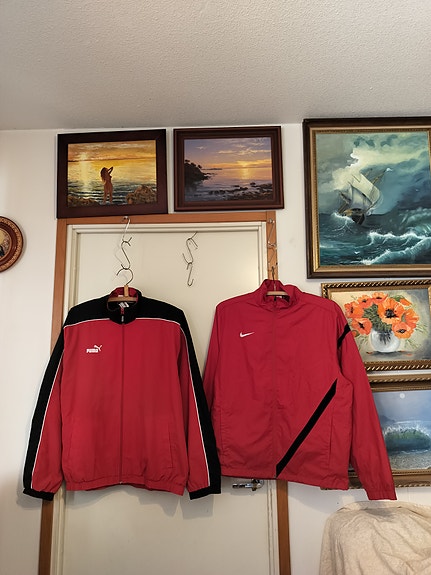 Vintage Puma tuulitakki xl -xxl, Nike tuulitakki l