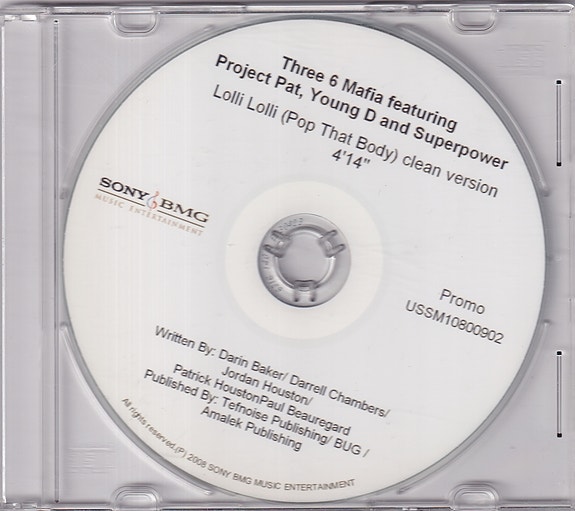 Three 6 Mafia featuring Project Pat, Young D and Superp (CDr, Promo)
