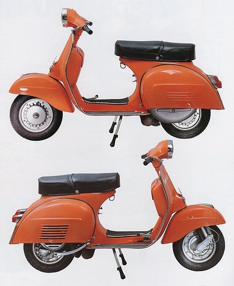 Etsinnässä vanha Vespa, kunnolla ei väliä