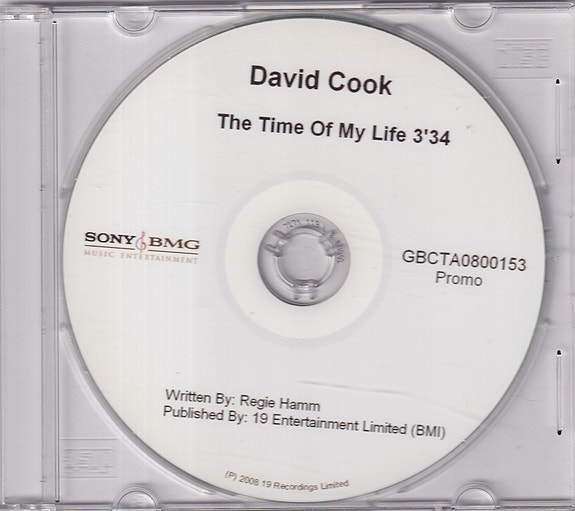 David Cook - The Time Of My Life (CDr, Single, Promo)
