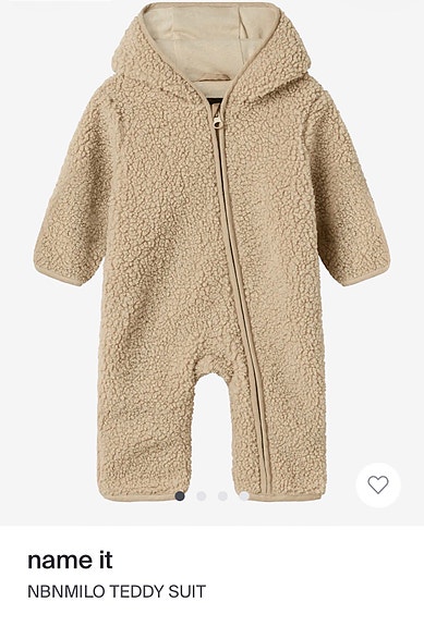 62/68  Name It 🧸 kevyt teddy-haalari käytetty kerran OVH 40€
