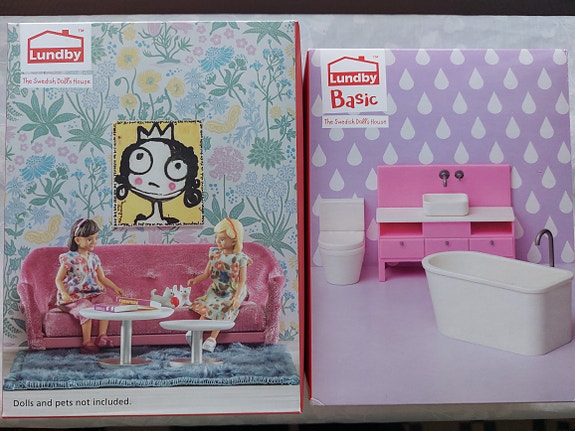 Lundby wc ja olohuone kalusteet