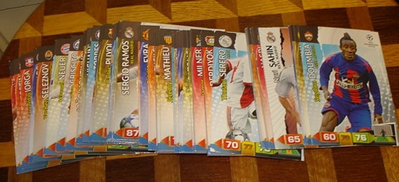 Panini Adrenalyn XL Champions league 2011-12 rivikortteja 96 kpl