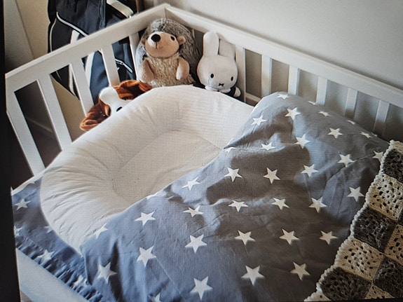 NG Baby pussilakanasetti vauvalle harmaa tähtikuvio