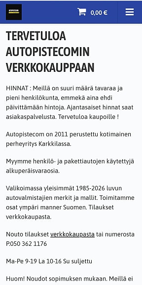 Käytetyt varaosat  - luotettava kotimainen perheyritys jo 15 vuotta
