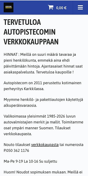 Käytetyt varaosat  - luotettava kotimainen perheyritys jo 15 vuotta