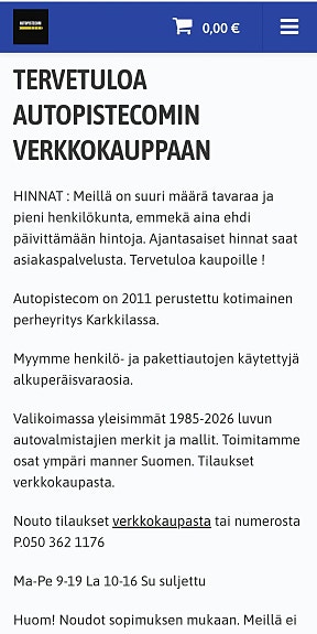 Käytetyt varaosat  - luotettava kotimainen perheyritys jo 15 vuotta
