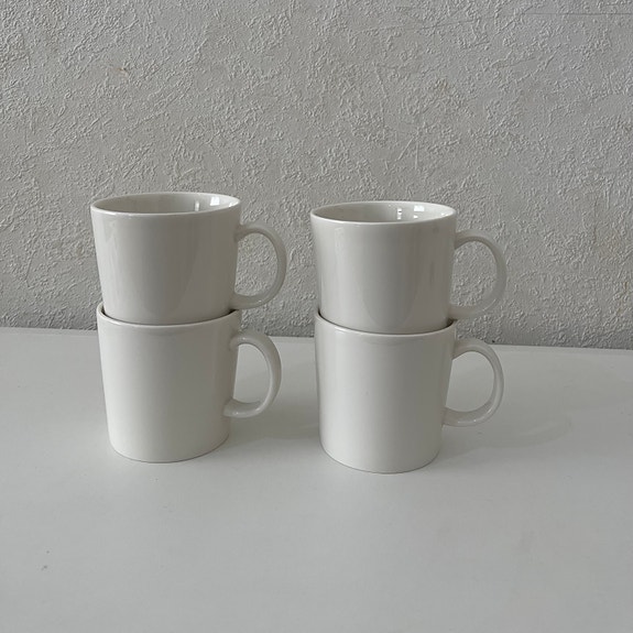 Iittala / Arabia / Teema valkoiset kahvikupit 4kpl