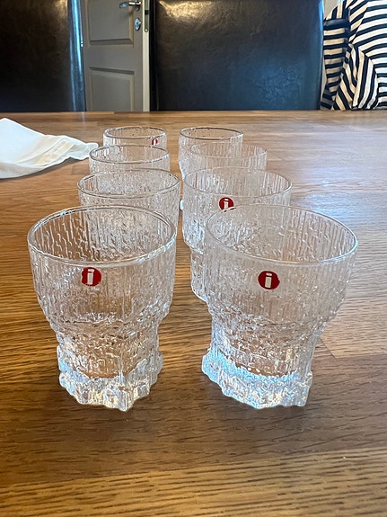 Iittala Tappio Wirkkala Aslak snapsilasit kirkas lasi