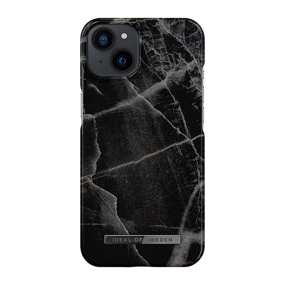Ideal Of Sweden Fashion Case, iPhone 13/14, Black Thunder Marble