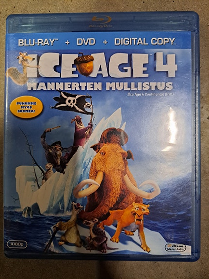 Ice age 4 mannerten mullistus blu-ray ja dvd