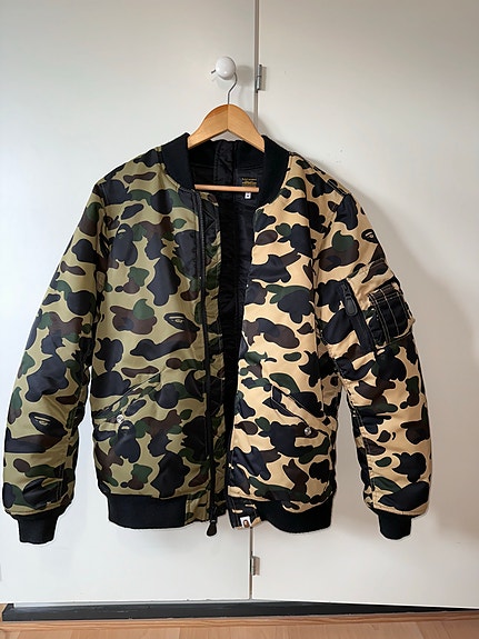 Bathing Ape BAPE Split 1st Camo Bomber Takki.