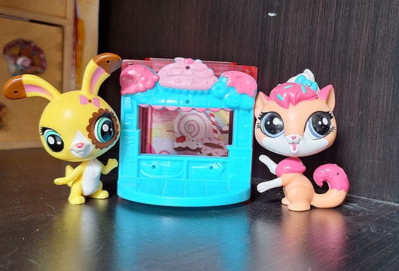 🍦🩷Littlest Pet Shop kissa ja pupu +koju